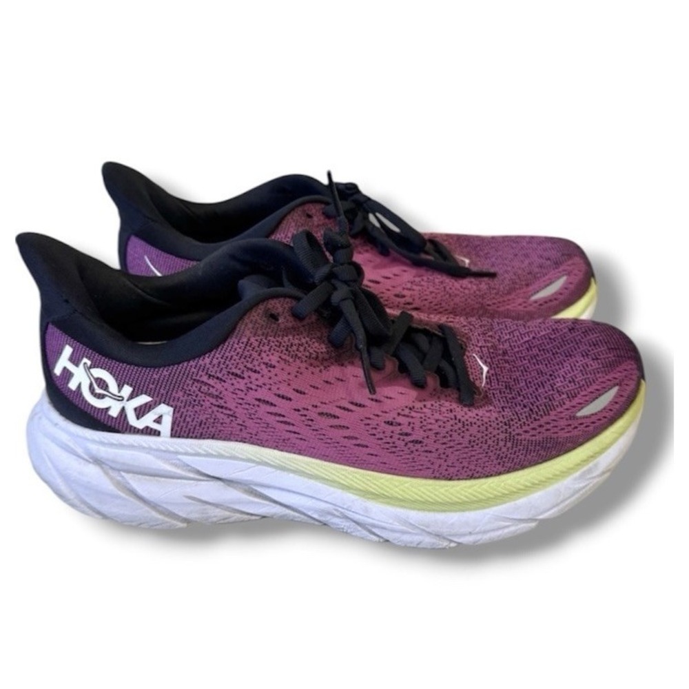 Hoka One One Women's Size 7 B Clifton 8 Purple Running Shoe 1119394 BGIR Sneaker